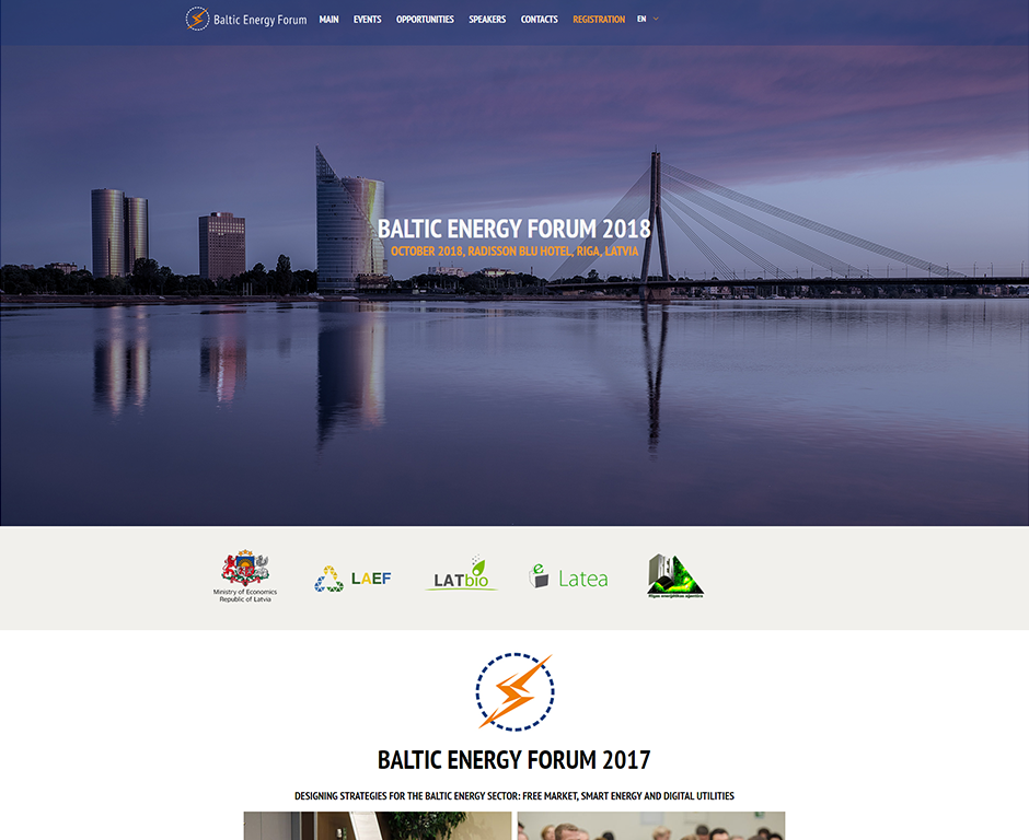 Baltic Energy Forum mājas lapas izstrade